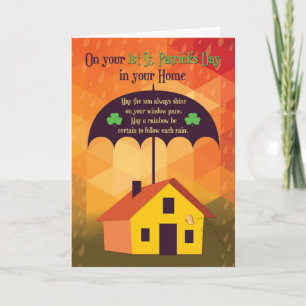 Tarjeta Felicitaciones por la nueva casa, el paraguas por 