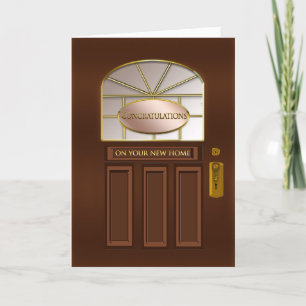 Tarjeta Felicitaciones por la nueva casa - puerta de entra