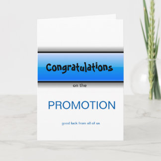 Tarjeta Felicitaciones por la promoción buena suerte de to