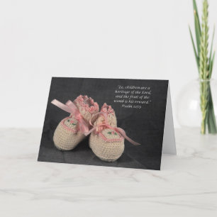 Tarjeta Felicitaciones por las Escrituras de Niña Bebé
