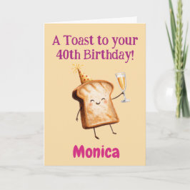 Tarjeta Felicitaciones por los 40 años de edad, brindis di