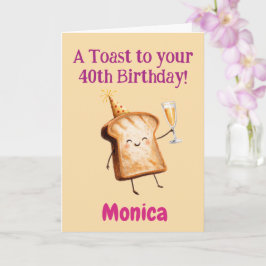 Tarjeta Felicitaciones por los 40 años de edad, brindis di