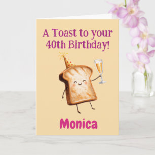 Tarjeta Felicitaciones por los 40 años de edad, brindis di