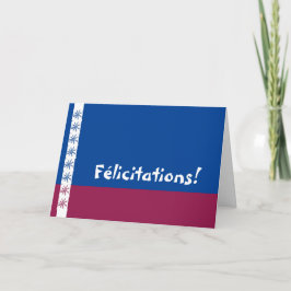 Tarjeta Felicitaciones por los colores de la bandera franc