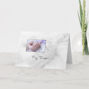 Tarjeta Felicitaciones por los dedos del bebé