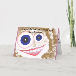 Tarjeta Felicitaciones por los exámenes dentales