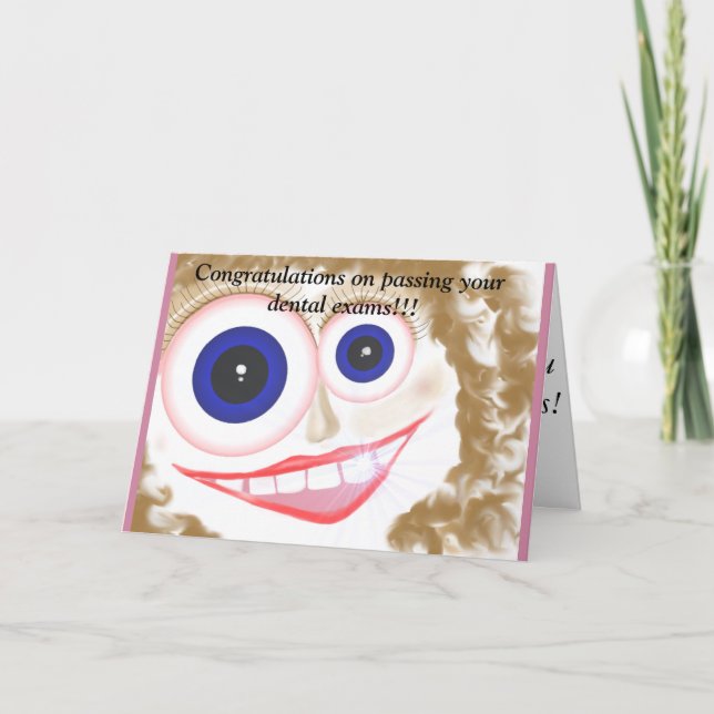 Tarjeta Felicitaciones por los exámenes dentales (Anverso)
