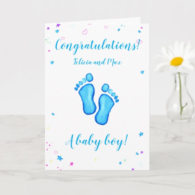 Tarjeta Felicitaciones por los nombres de personalizables  (Planta pequeña)