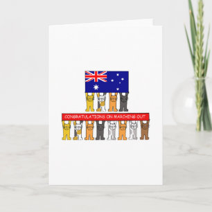 Tarjeta Felicitaciones por marchar, Australia.