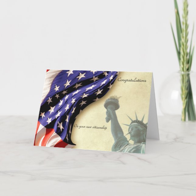 Tarjeta Felicitaciones por naturalización ciudadana (Anverso)