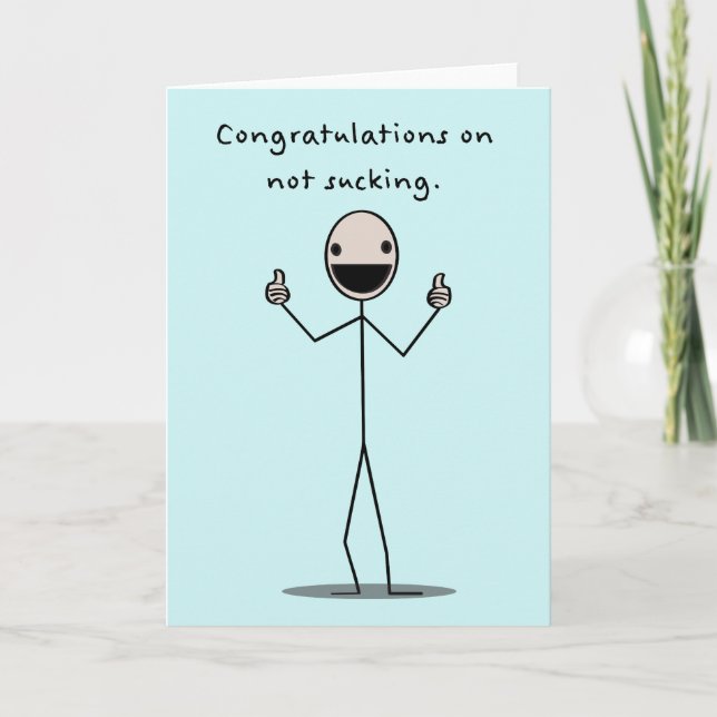 Tarjeta Felicitaciones Por No Suplicar (Anverso)