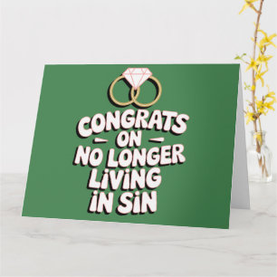 Tarjeta Felicitaciones Por No Vivir En Un Boda Gracioso