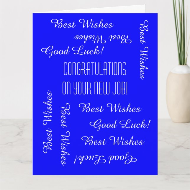 Tarjeta Felicitaciones por nuevo trabajo de todos nosotros (Anverso)