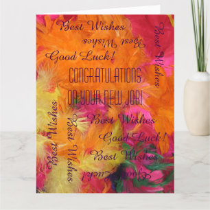 Tarjeta Felicitaciones por nuevo trabajo de todos nosotros