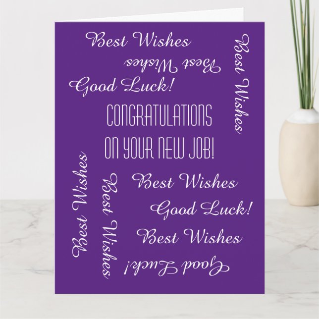 Tarjeta Felicitaciones por nuevo trabajo de todos nosotros (Anverso)