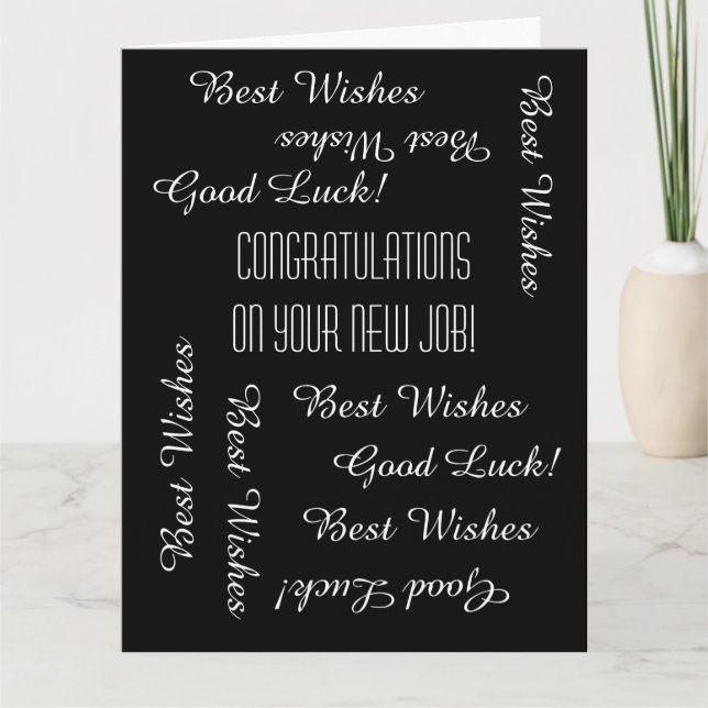 Tarjeta Felicitaciones por nuevo trabajo de todos nosotros (Anverso)