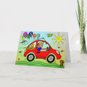 Tarjeta Felicitaciones Por Pasar Tu Prueba De Conducción