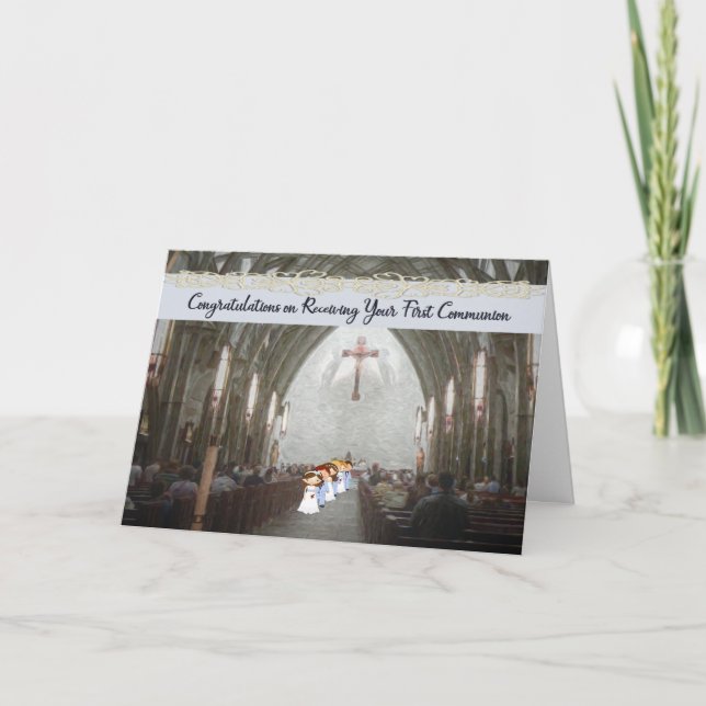 Tarjeta Felicitaciones por recibir la primera comunicación (Anverso)