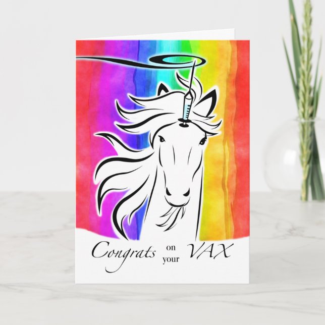 Tarjeta Felicitaciones por recibir la vacuna Covid 19 (Anverso)