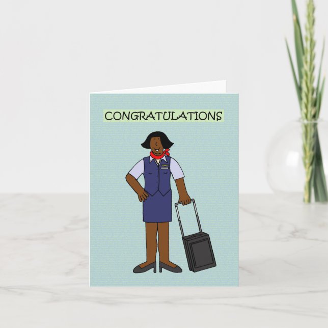 Tarjeta Felicitaciones por retiro de azafatas (Anverso)