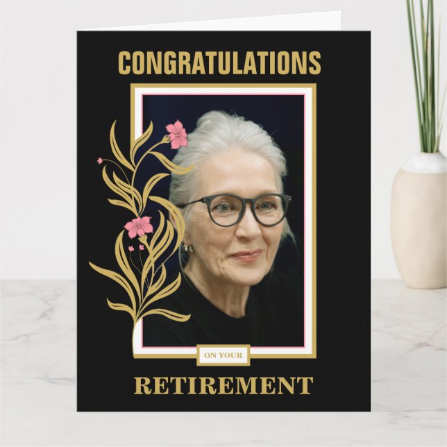Tarjeta Felicitaciones por retiro de foto de Personalizado (Anverso)