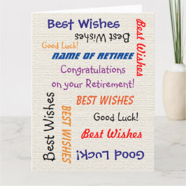 Tarjeta Felicitaciones por retiro de JUMBO de All Burlap