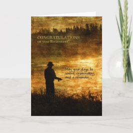 Tarjeta Felicitaciones por retiro Pesca de pescadores