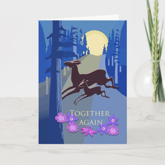 Tarjeta Felicitaciones por Reunión con Madre Nacida, Venad (Anverso)