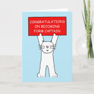 Tarjeta Felicitaciones por ser capitán.