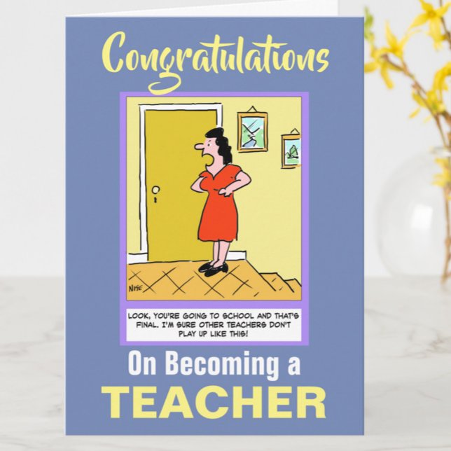 Tarjeta Felicitaciones por ser profesor. Nuevo profesor (Subido por el creador)