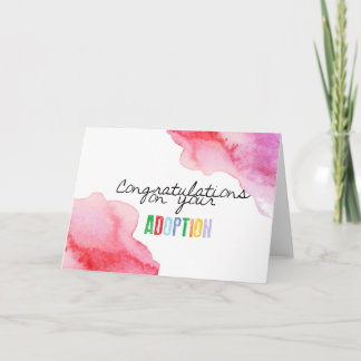 Tarjeta Felicitaciones por su adopción