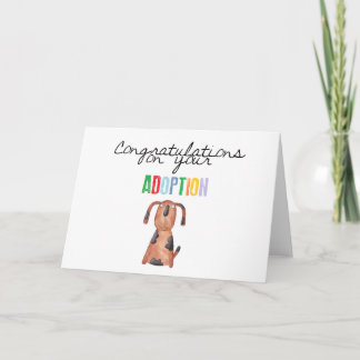 Tarjeta Felicitaciones por su adopción