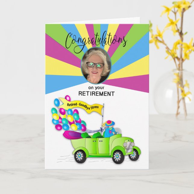 Tarjeta Felicitaciones Por Su Auto Retro Fotográfico (flor amarilla)