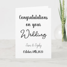 Tarjeta Felicitaciones por su boda