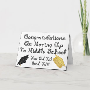 Tarjeta Felicitaciones por subir de graduación a la escuel