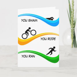 Tarjeta ¡Felicitaciones por terminar un Triatlón!