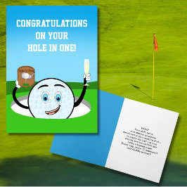 Tarjeta Felicitaciones por tu agujero en una bola de golf