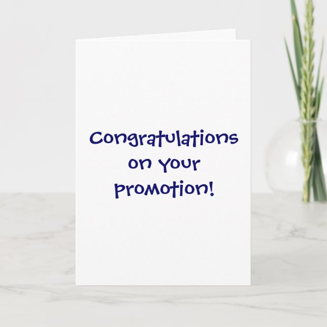 Tarjeta ¡Felicitaciones por tu ascenso! (Anverso)