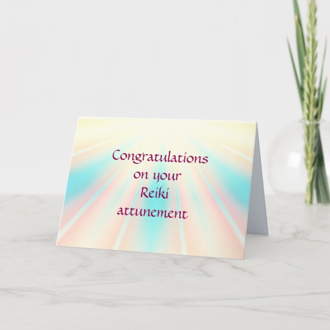 Tarjeta Felicitaciones por tu atento Reiki (Anverso)