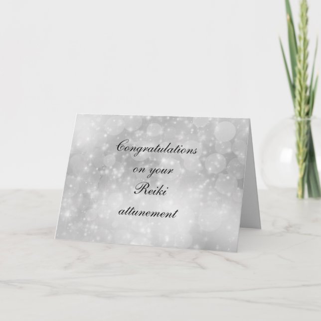 Tarjeta Felicitaciones por tu atento Reiki (Anverso)