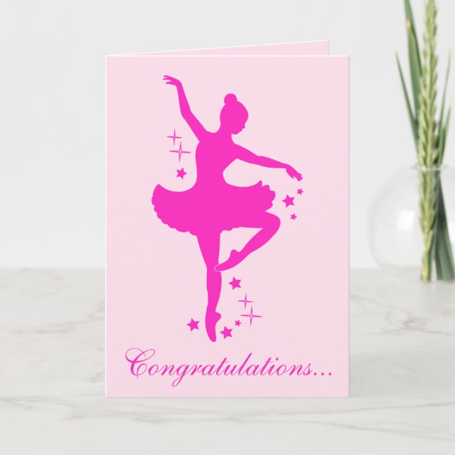 Tarjeta Felicitaciones por tu considerando de baile (Anverso)