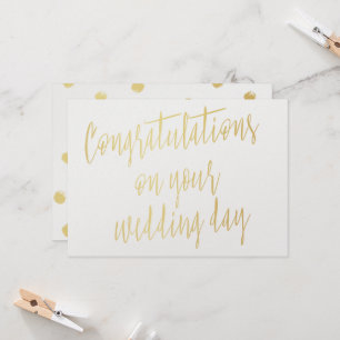 Tarjeta "Felicitaciones por tu día de boda"