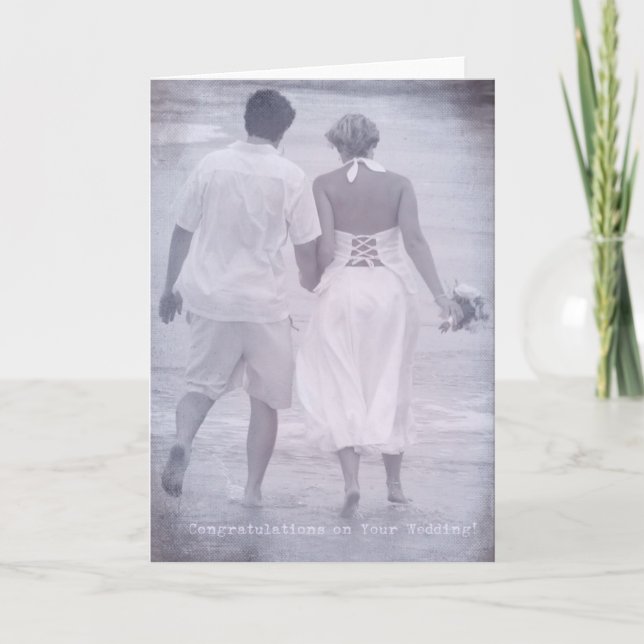 Tarjeta Felicitaciones por tu día de bodas (Anverso)