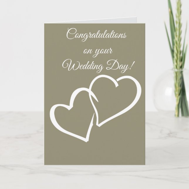 Tarjeta Felicitaciones por tu día de bodas (Anverso)