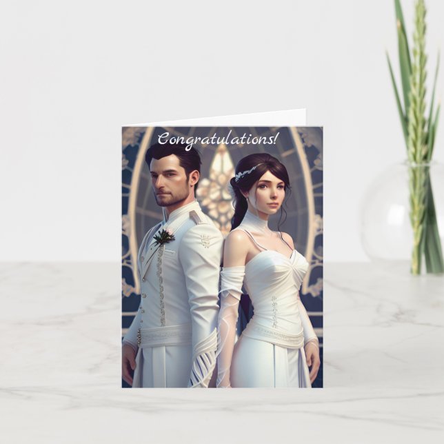 Tarjeta Felicitaciones por tu día de bodas (Anverso)