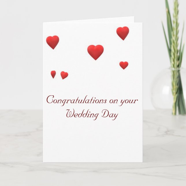 Tarjeta Felicitaciones por tu día de bodas (Anverso)