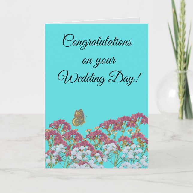 Tarjeta Felicitaciones por tu día de bodas (Anverso)