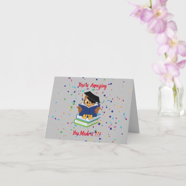 Tarjeta felicitaciones por tu día de graduación (Orquídea)
