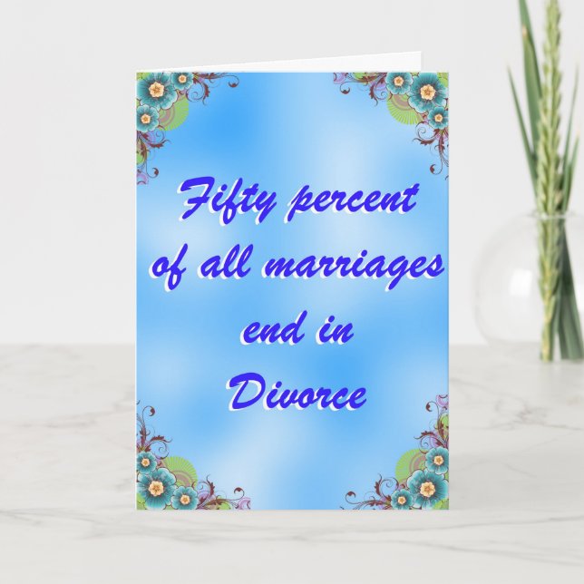 Tarjeta felicitaciones por tu divorcio (Anverso)