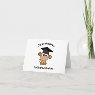 Tarjeta felicitaciones por tu mono de graduación